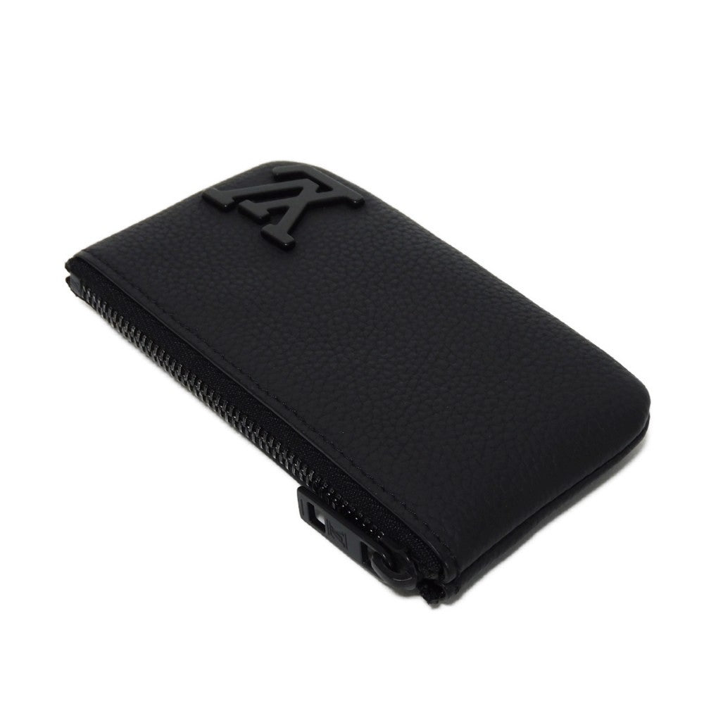 LOUIS VUITTON Coin case M81031 Grain leather (embossed) Noir LV Aerogram Card Key case Key holder Pochette Cle