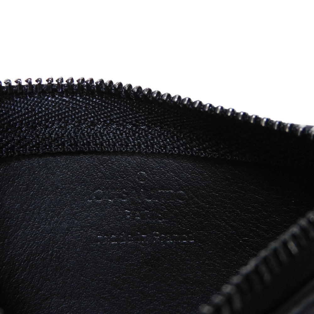 LOUIS VUITTON Coin case M81031 Grain leather (embossed) Noir LV Aerogram Card Key case Key holder Pochette Cle