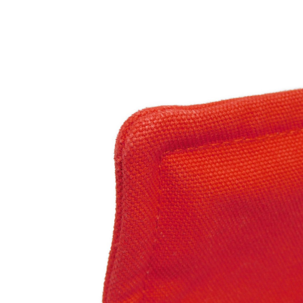 HERMES Clutch bag cotton Rouge viv Studs Velocipedist GM
