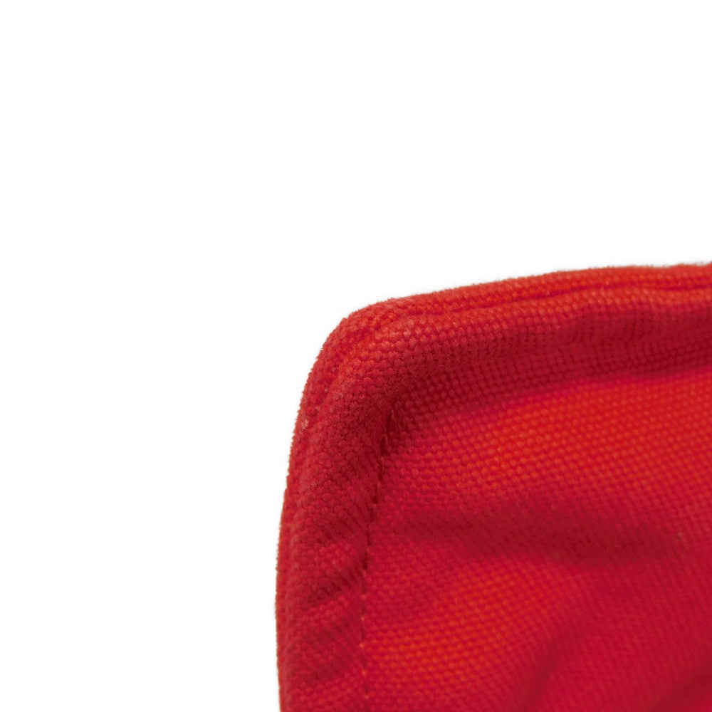 HERMES Clutch bag cotton Rouge viv Studs Velocipedist GM