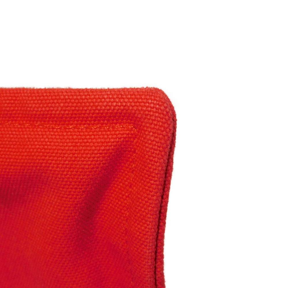 HERMES Clutch bag cotton Rouge viv Studs Velocipedist GM
