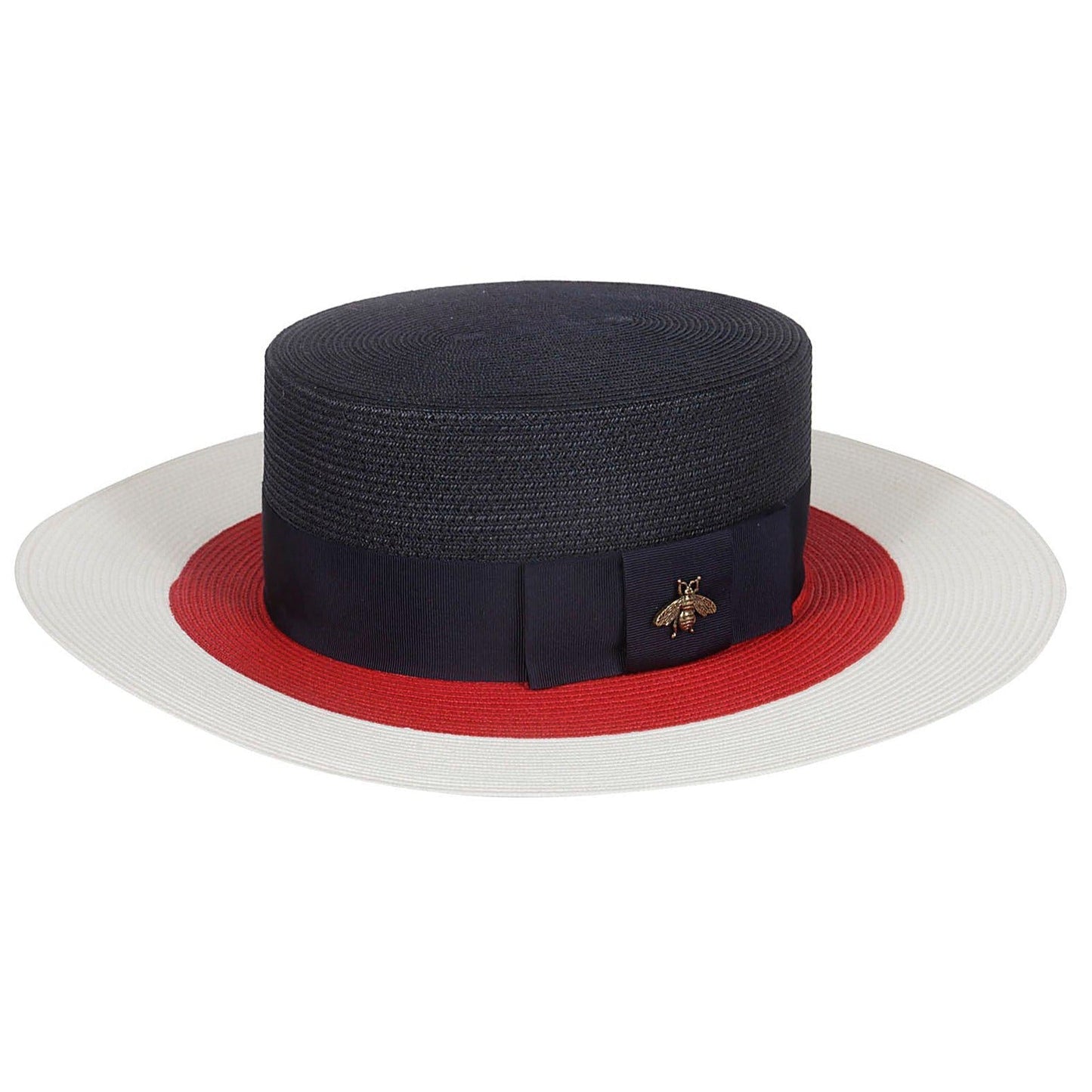 Gucci Papier Wide Brim Hat in Blue Red and White
