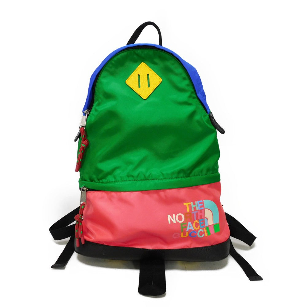 GUCCI Backpack 650288 2BGAN 5861 Nylon multicolor logo The North Face Daypack