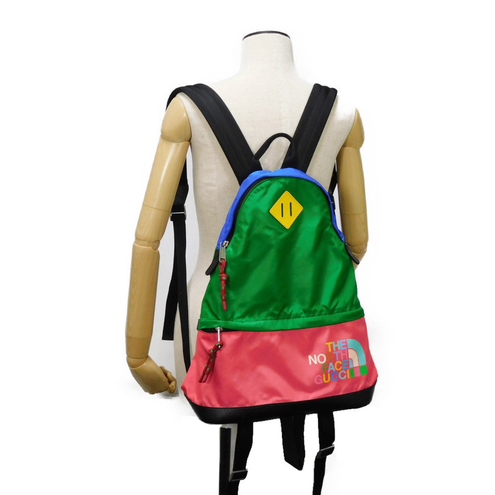 GUCCI Backpack 650288 2BGAN 5861 Nylon multicolor logo The North Face Daypack