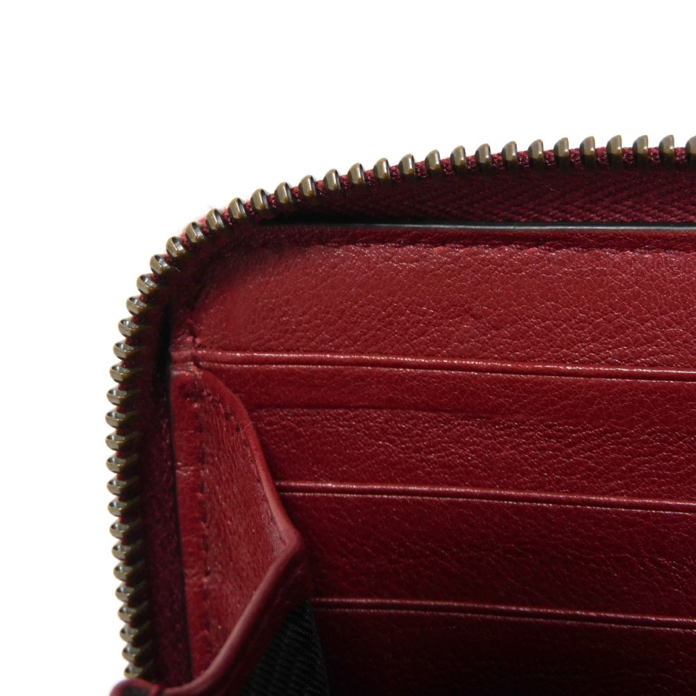 GUCCI Long Wallet Purse 658634 17Q0T 6207 Smooth Calfskin Leather Rosso Ancora GG Marmont Diana zip around wallet