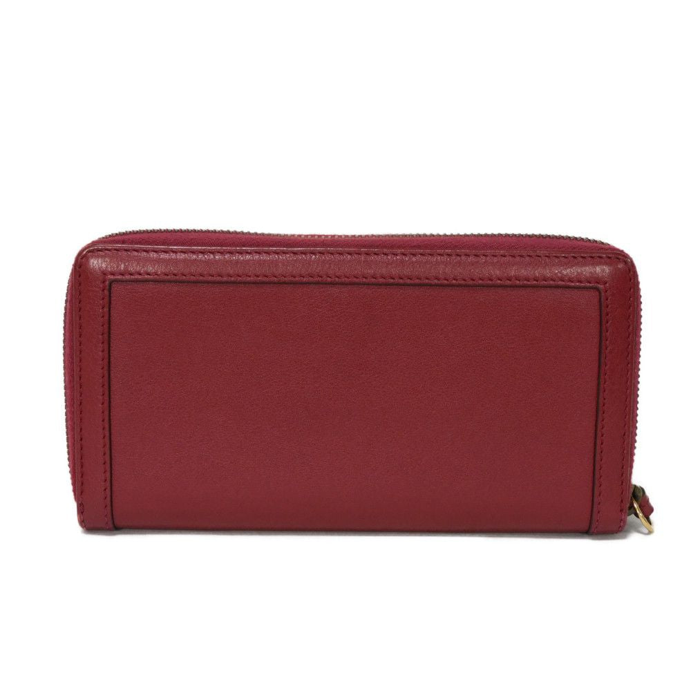 GUCCI Long Wallet Purse 658634 17Q0T 6207 Smooth Calfskin Leather Rosso Ancora GG Marmont Diana zip around wallet