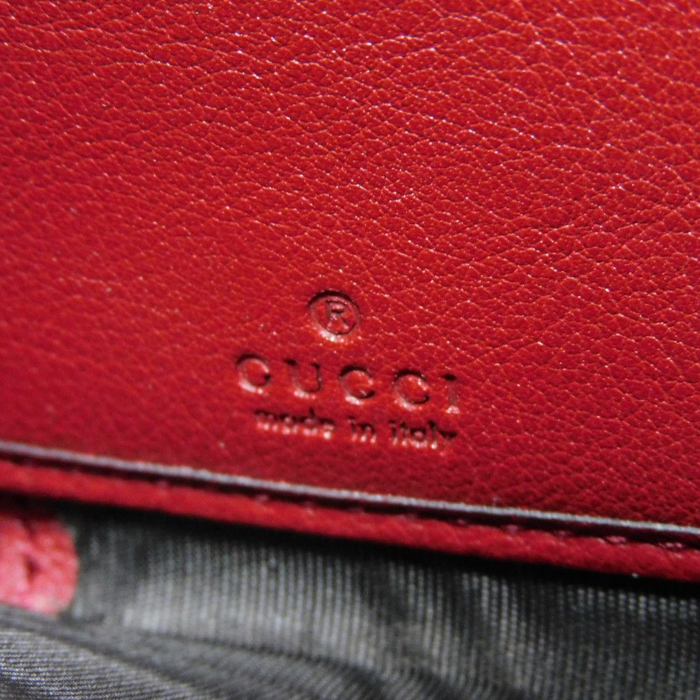 GUCCI Long Wallet Purse 658634 17Q0T 6207 Smooth Calfskin Leather Rosso Ancora GG Marmont Diana zip around wallet