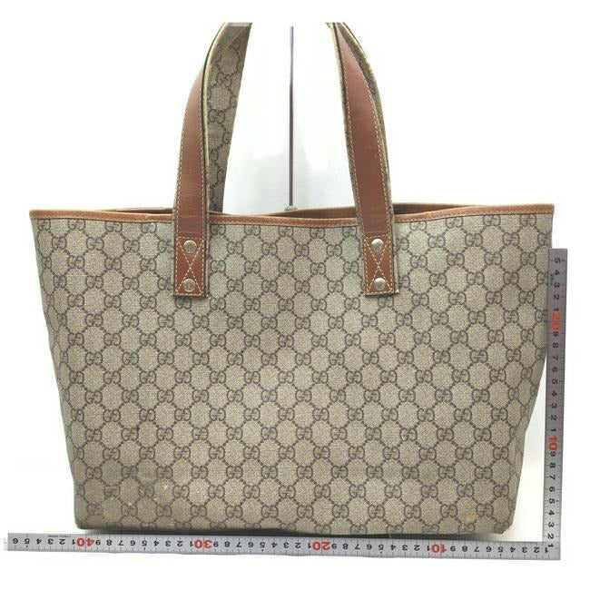 Gucci Gg Supreme Bag Guccissima Ccleather Brown G Printredgreen Coated Canvasleather Tote