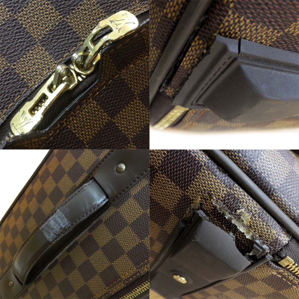 Louis Vuitton 55 Carry Case N23294 Travel Bag Damier Brown G  Linen Leather suitcase