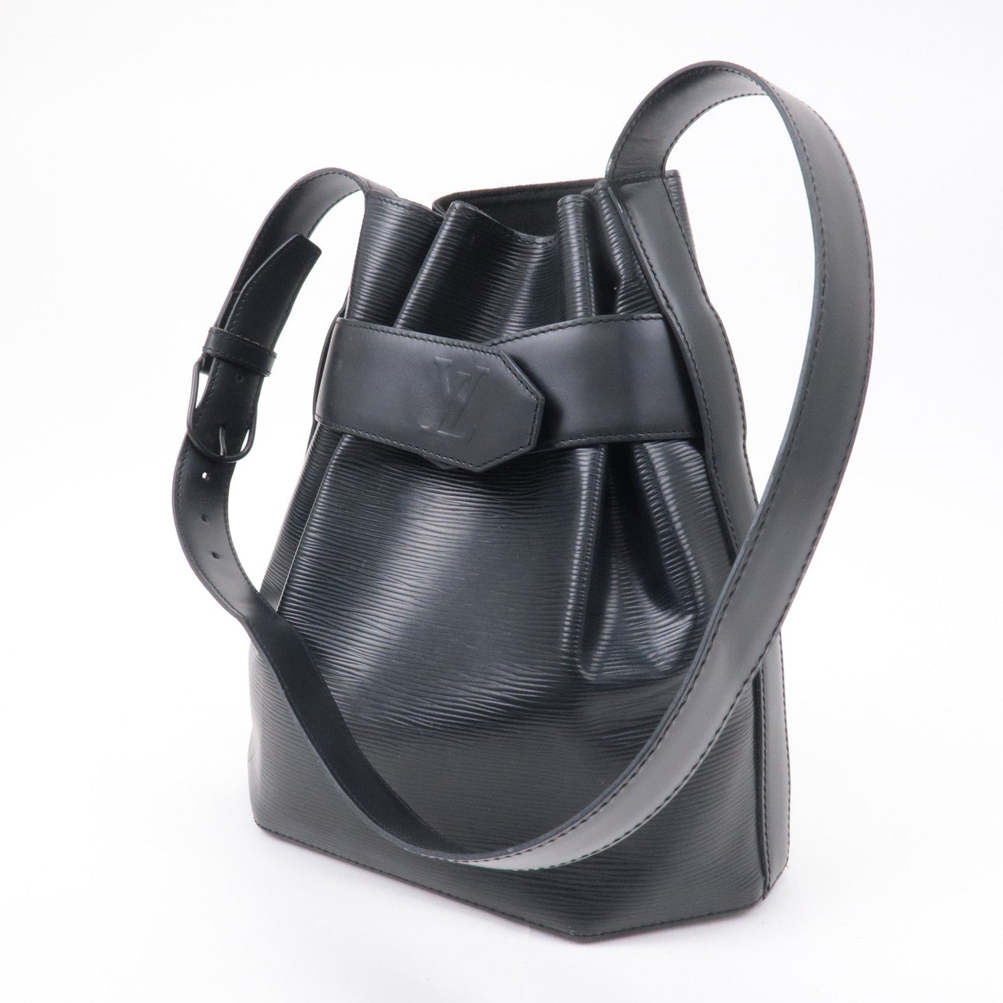 Louis Vuitton Epi Sac D'epaule PM Bucket Bag Noir Black M80157