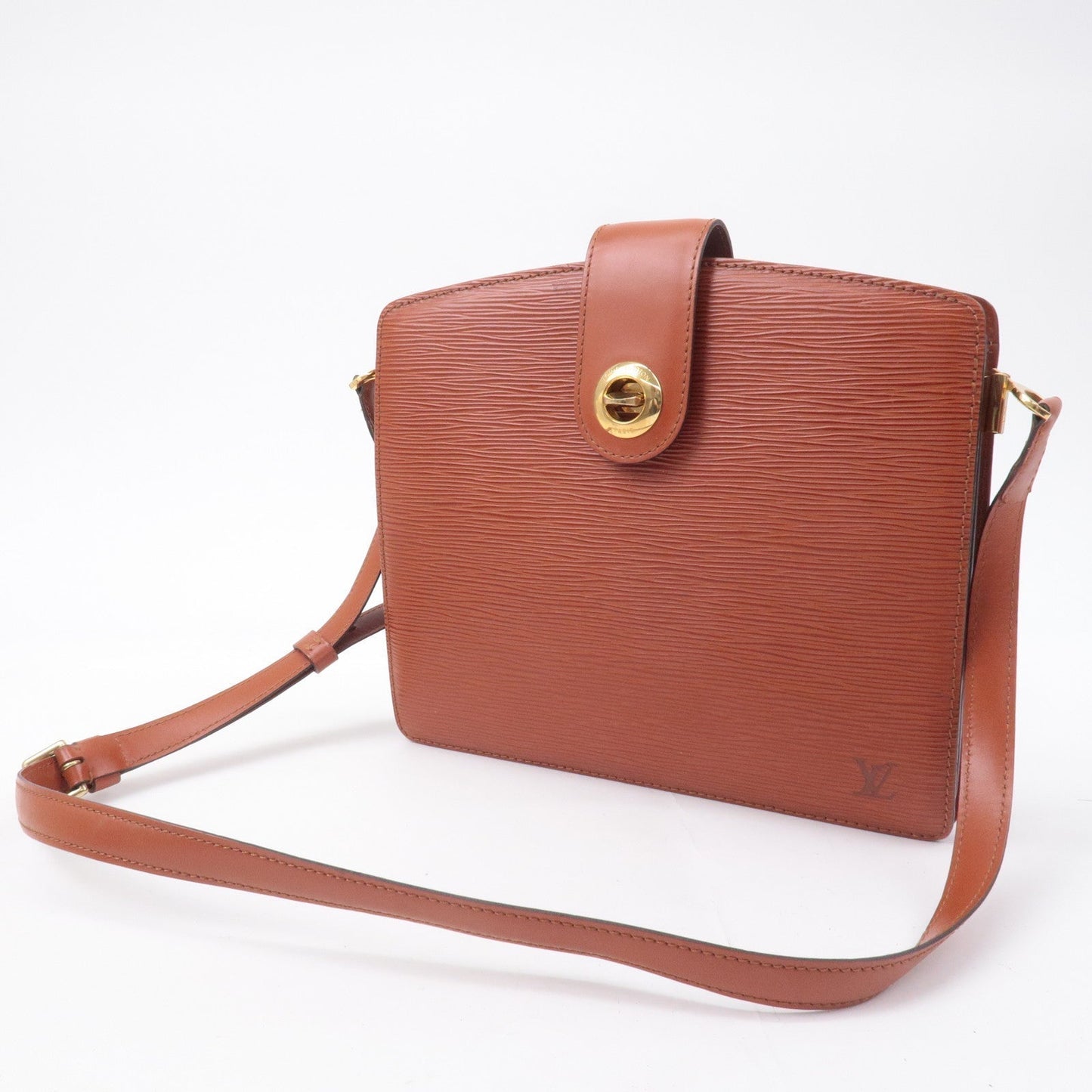 Louis Vuitton Epi Capucines Shoulder Bag Kenya Brown M52343