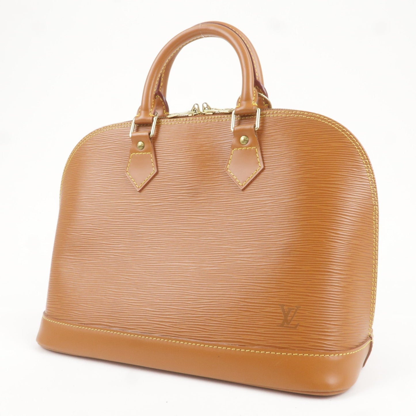 Louis Vuitton Epi Alma Hand Bag Zipang Gold M54148