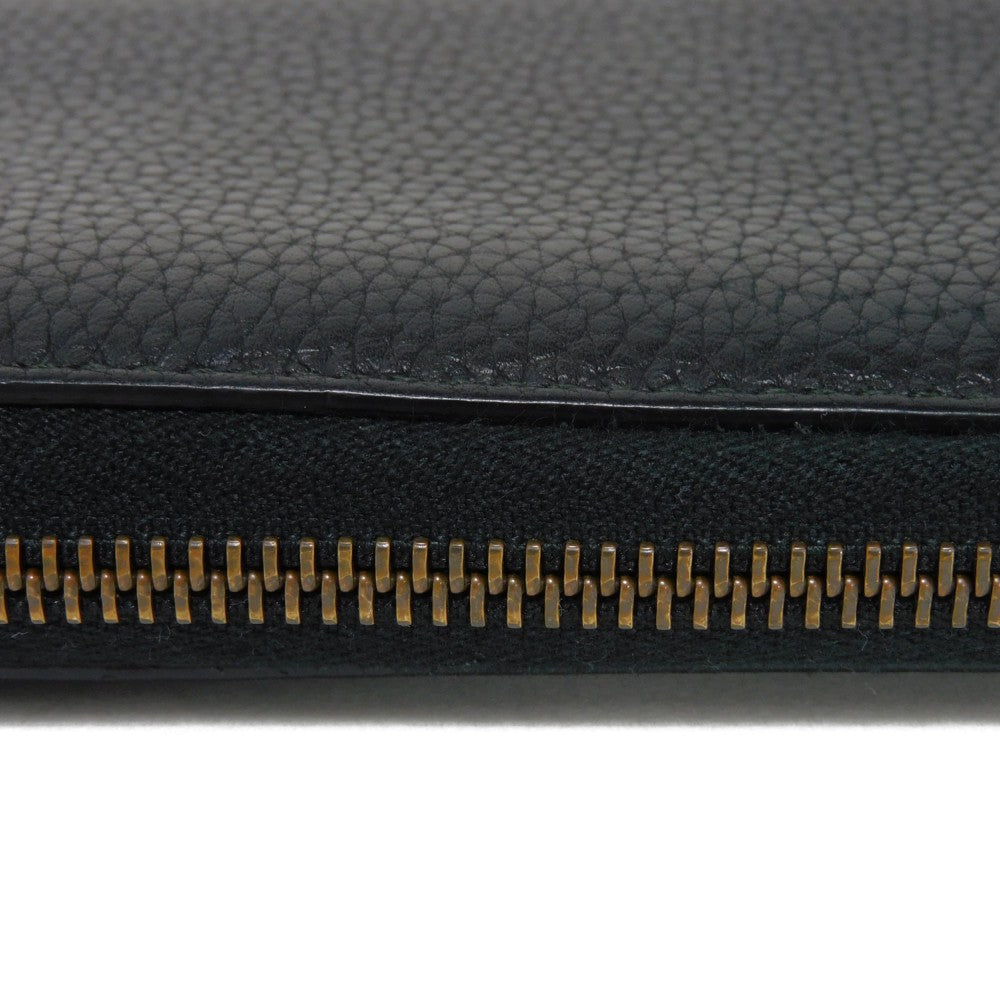 GUCCI Long Wallet Purse 409392 A7M0T 1000  Texture leather (embossed) black GG Marmont Zip around wallet Women(Unisex) Used