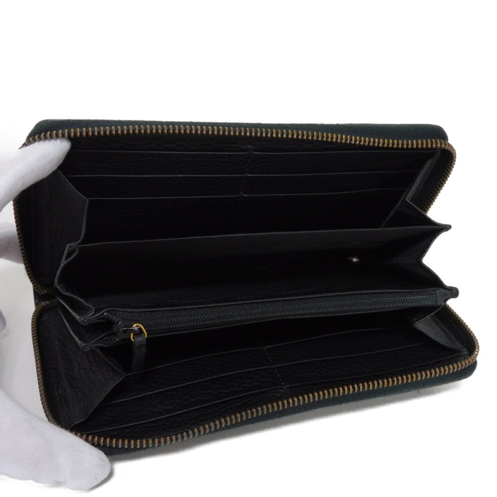 GUCCI Long Wallet Purse 409392 A7M0T 1000  Texture leather (embossed) black GG Marmont Zip around wallet Women(Unisex) Used