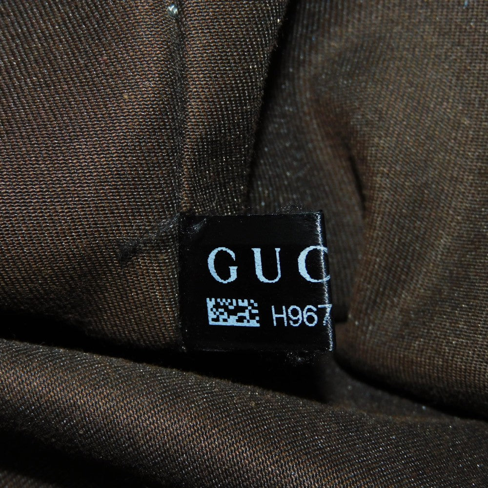 GUCCI Tote Bag 189669 GG canvas x calf leather (embossed) beige Logo embossing GG canvas tote