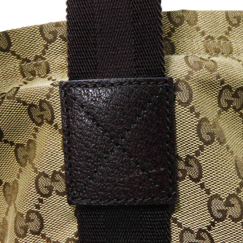 GUCCI Tote Bag 189669 GG canvas x calf leather (embossed) beige Logo embossing GG canvas tote
