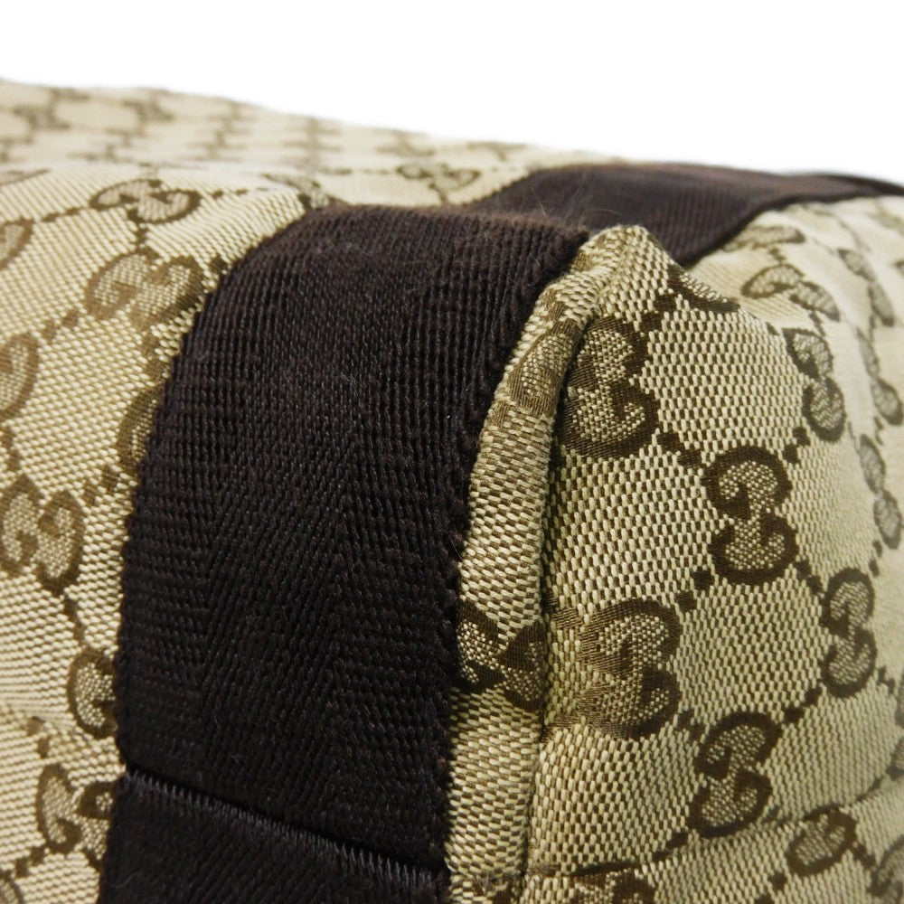 GUCCI Tote Bag 189669 GG canvas x calf leather (embossed) beige Logo embossing GG canvas tote