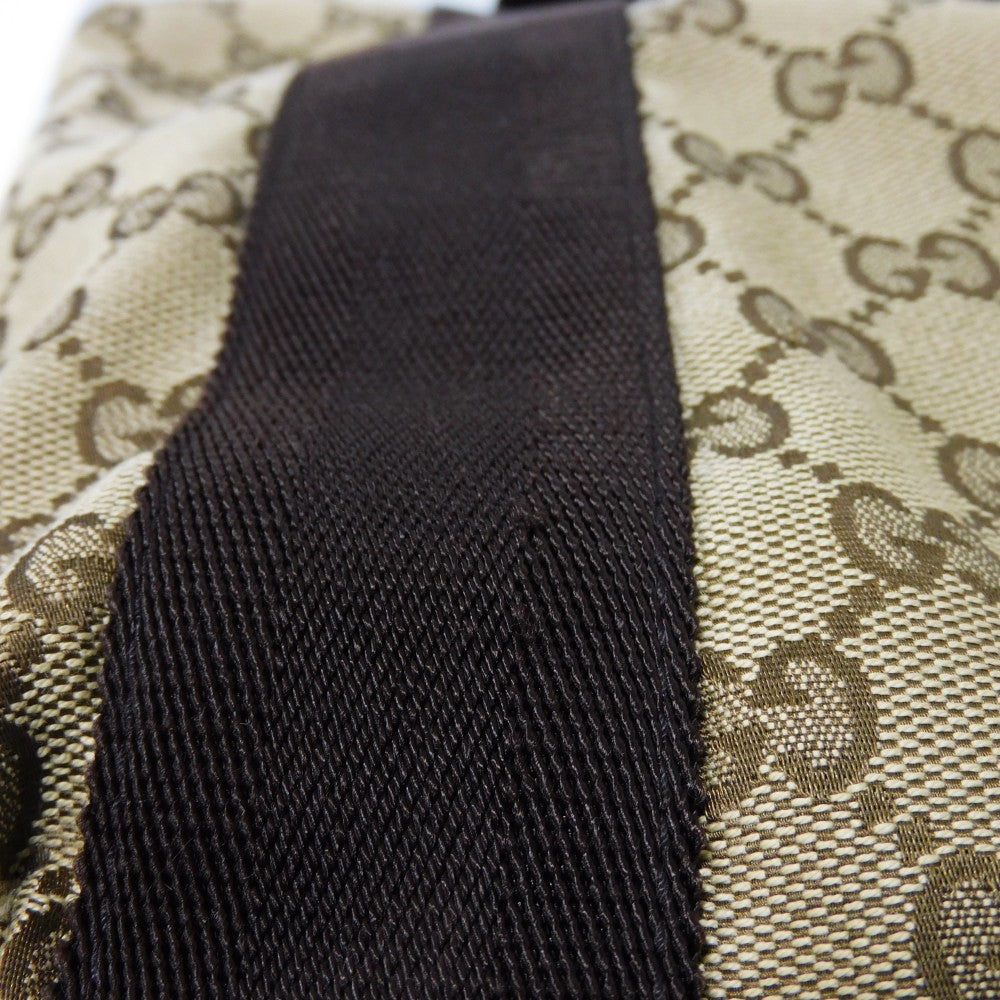 GUCCI Tote Bag 189669 GG canvas x calf leather (embossed) beige Logo embossing GG canvas tote