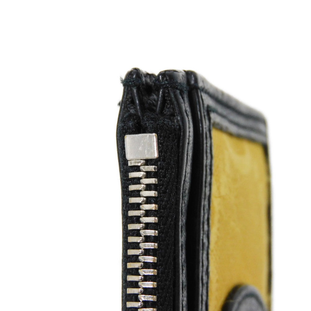 GUCCI Coin case 625583 H9HAN 7673 GG nylon x calf leather (embossed) Yellow x black GG nylon Off the Grid Zip Card Holder