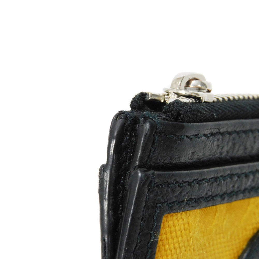 GUCCI Coin case 625583 H9HAN 7673 GG nylon x calf leather (embossed) Yellow x black GG nylon Off the Grid Zip Card Holder