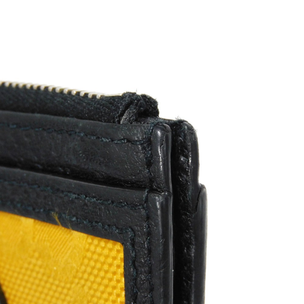 GUCCI Coin case 625583 H9HAN 7673 GG nylon x calf leather (embossed) Yellow x black GG nylon Off the Grid Zip Card Holder