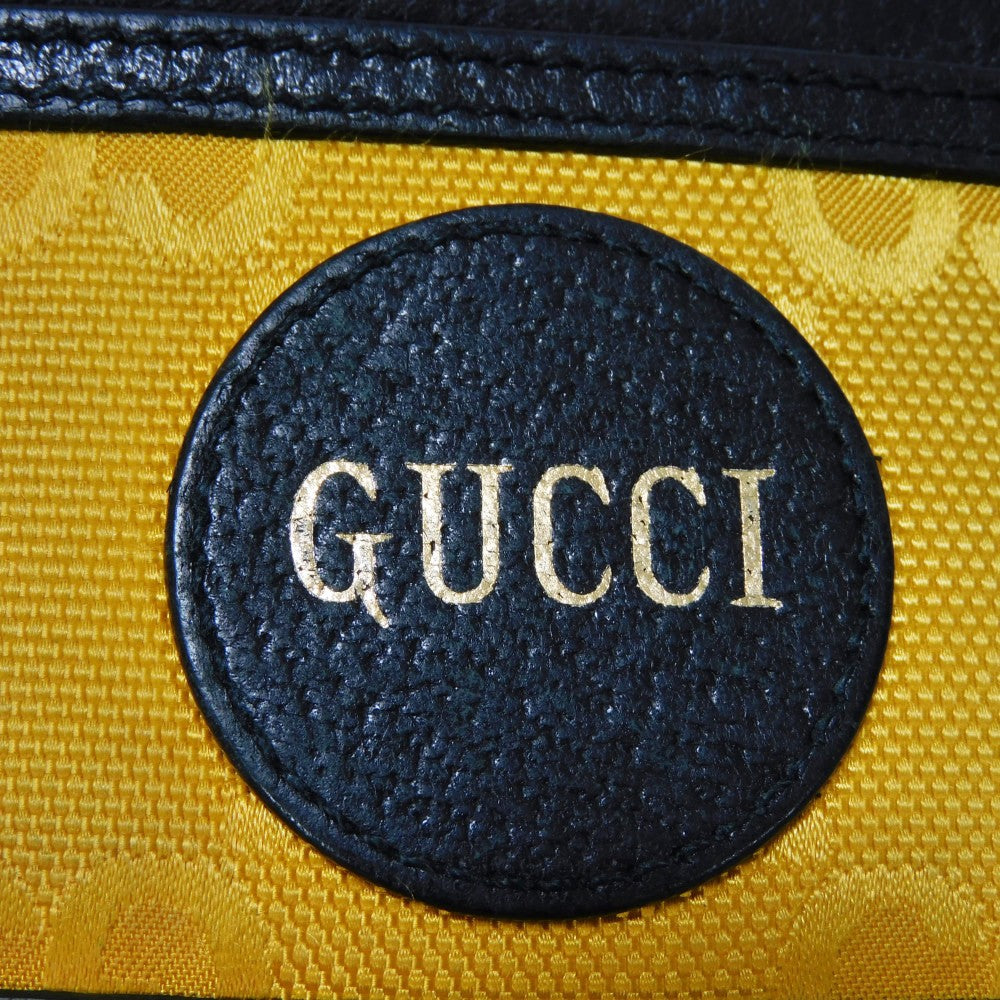 GUCCI Coin case 625583 H9HAN 7673 GG nylon x calf leather (embossed) Yellow x black GG nylon Off the Grid Zip Card Holder