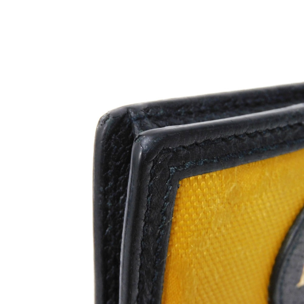 GUCCI Coin case 625583 H9HAN 7673 GG nylon x calf leather (embossed) Yellow x black GG nylon Off the Grid Zip Card Holder