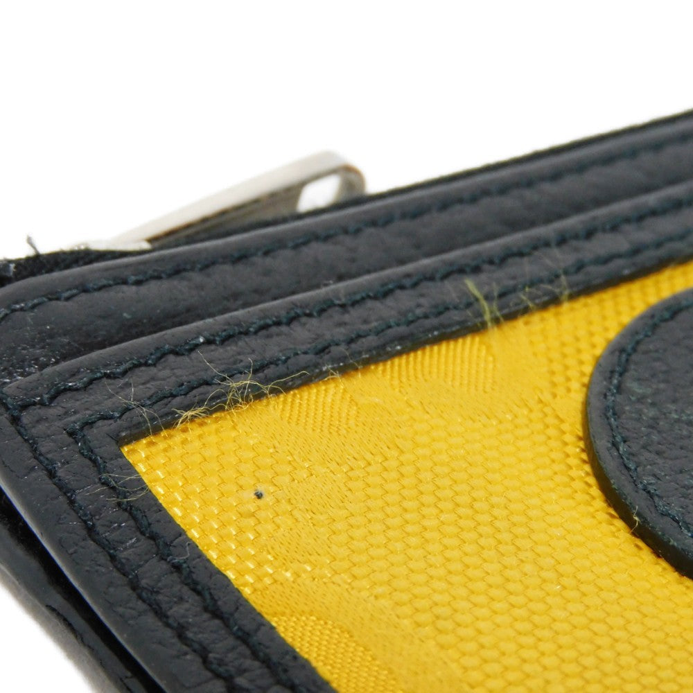 GUCCI Coin case 625583 H9HAN 7673 GG nylon x calf leather (embossed) Yellow x black GG nylon Off the Grid Zip Card Holder