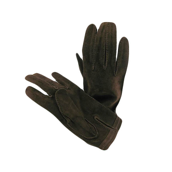 HERMES gloves suede Dark brown Women ‚U 1/2 Used