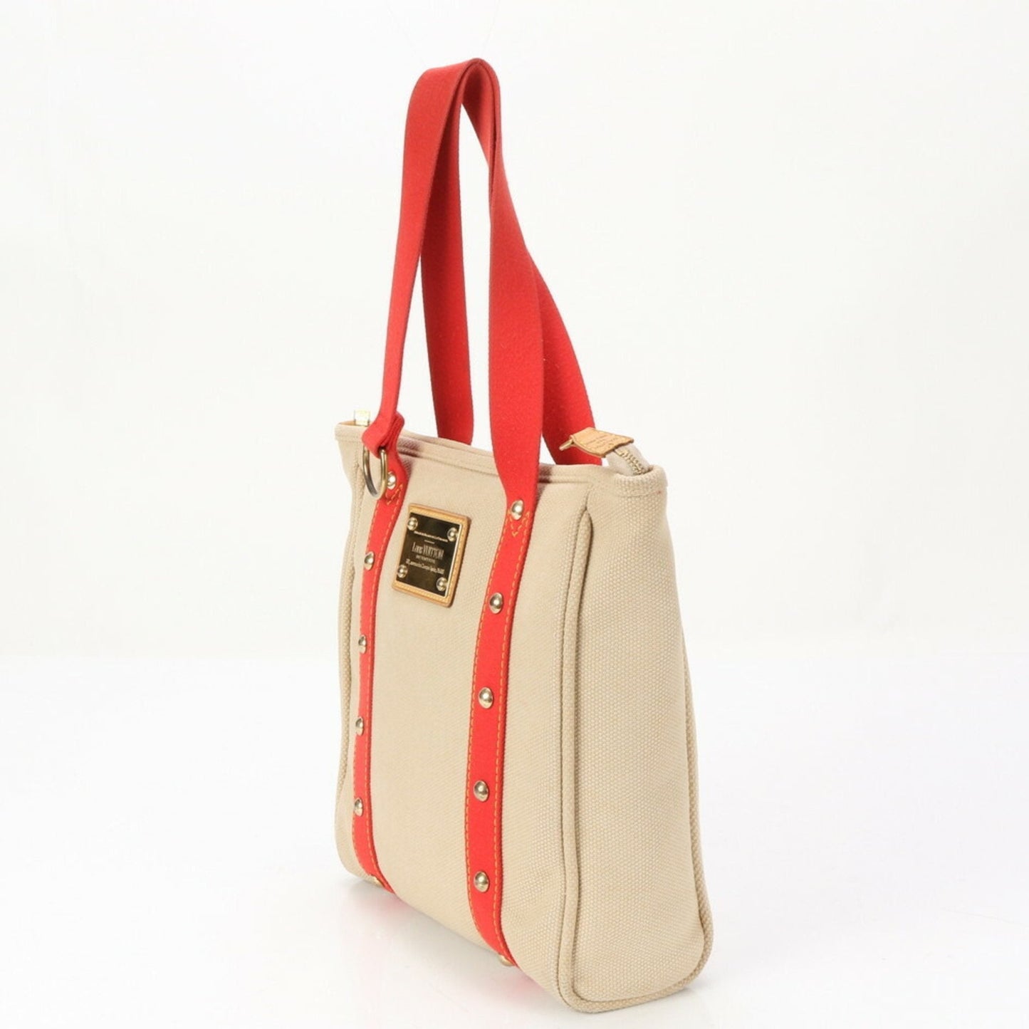 Louis Vuitton Antigua  Leather Canvas Handbag