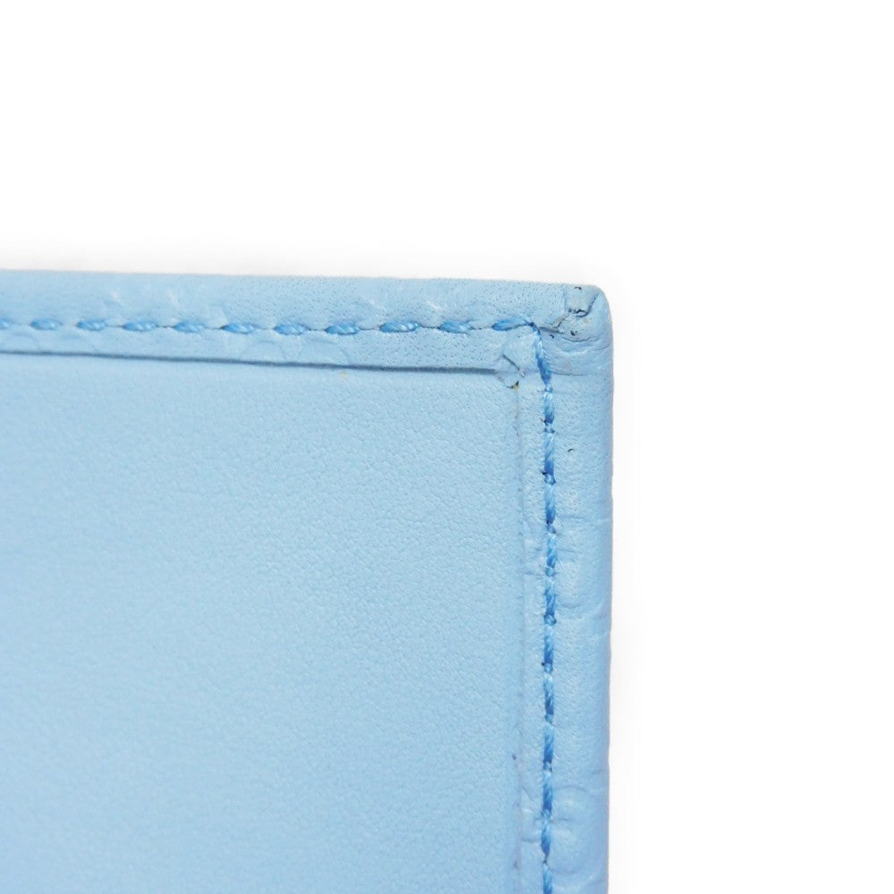 GUCCI Long Wallet Purse 466507 BMJ1G 4503 GG striped leather Light blue Micro GG Shima Guccissima Shoulder Wallet