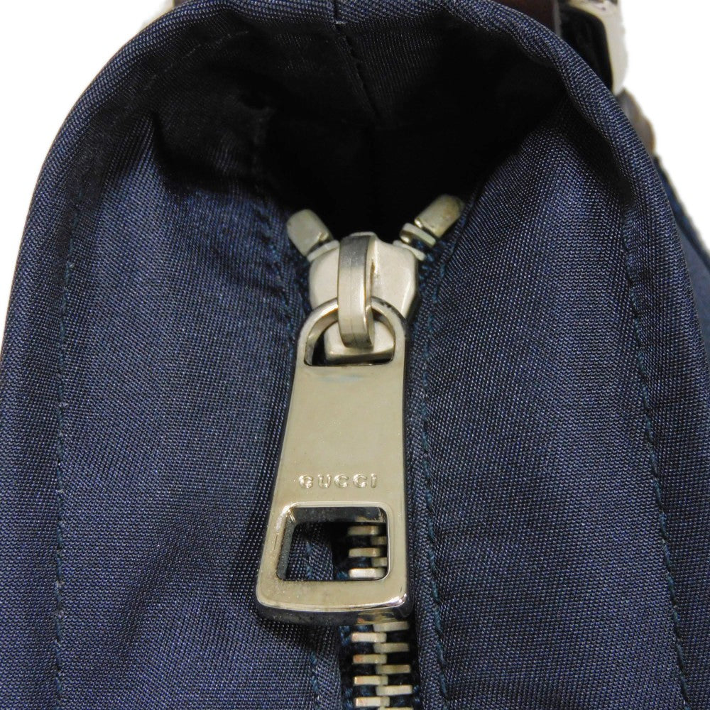 GUCCI Shoulder Bag 270410 F951N 8611 Nylon Navy x red web Diamante messenger bag mens Used