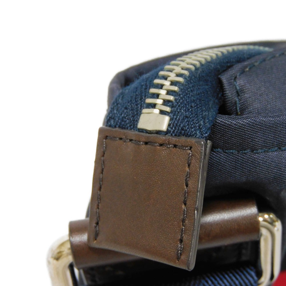 GUCCI Shoulder Bag 270410 F951N 8611 Nylon Navy x red web Diamante messenger bag mens Used
