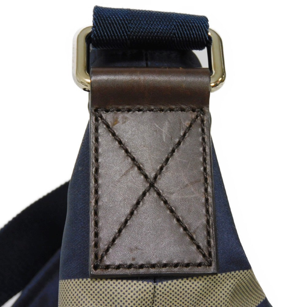 GUCCI Shoulder Bag 270410 F951N 8611 Nylon Navy x red web Diamante messenger bag mens Used