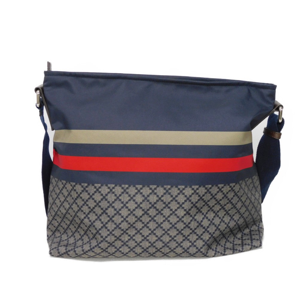 GUCCI Shoulder Bag 270410 F951N 8611 Nylon Navy x red web Diamante messenger bag mens Used