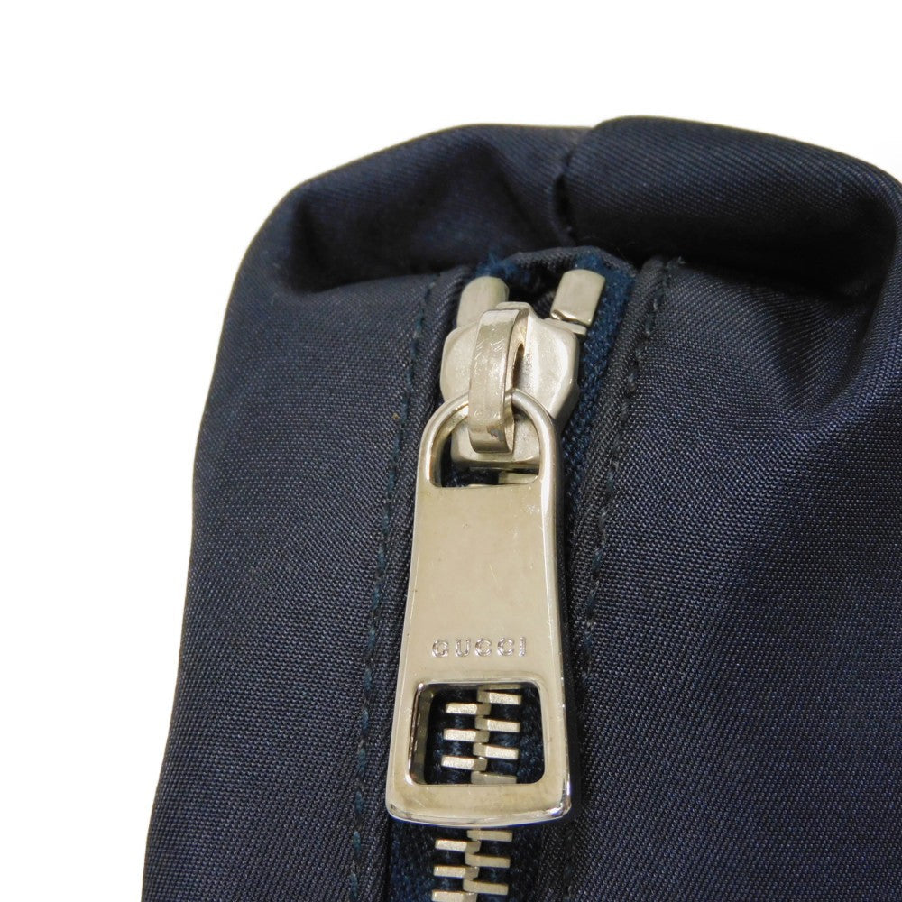 GUCCI Tote Bag 268106 F951N 8611 Nylon Navy x red web Diamante Tote mens Used