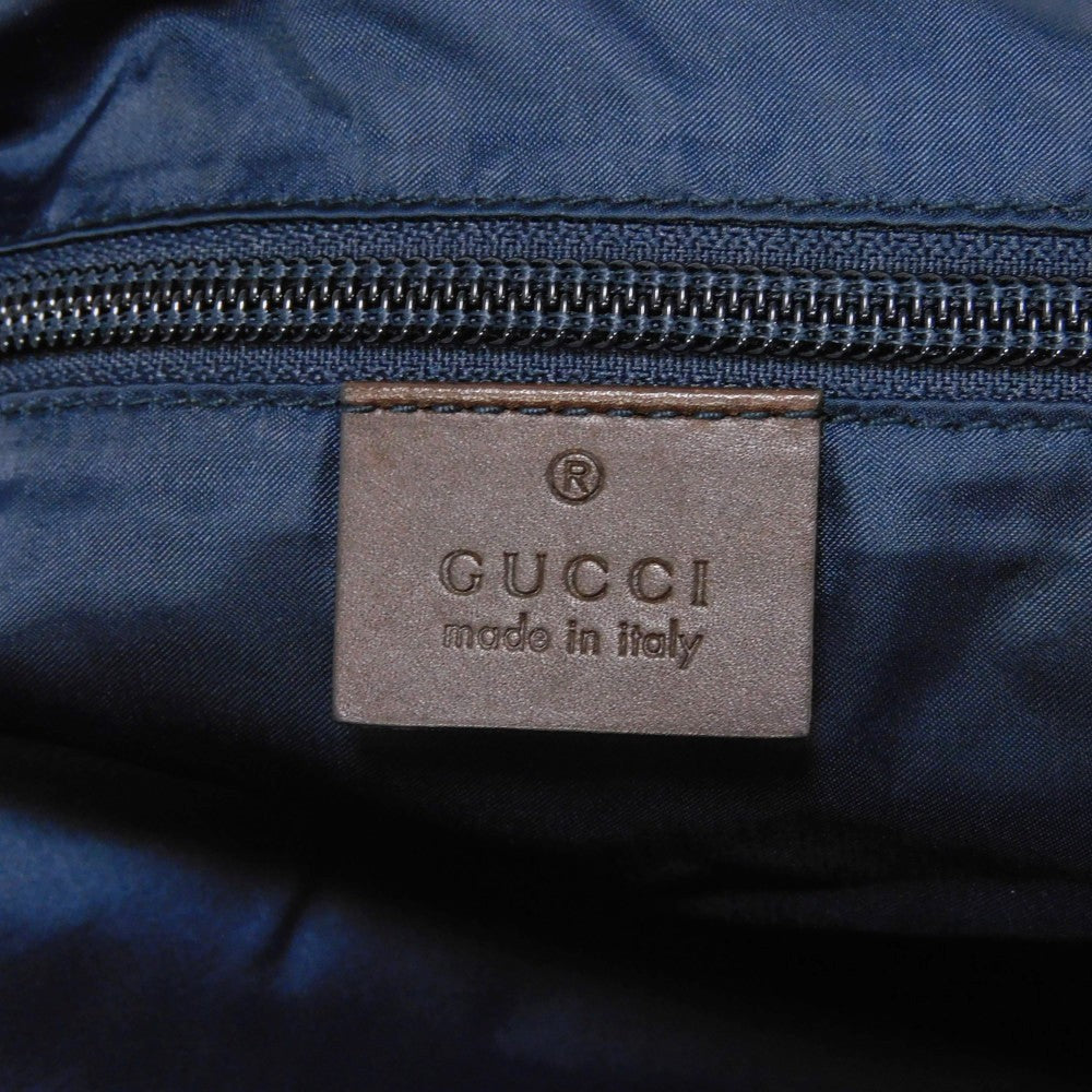 GUCCI Tote Bag 268106 F951N 8611 Nylon Navy x red web Diamante Tote mens Used