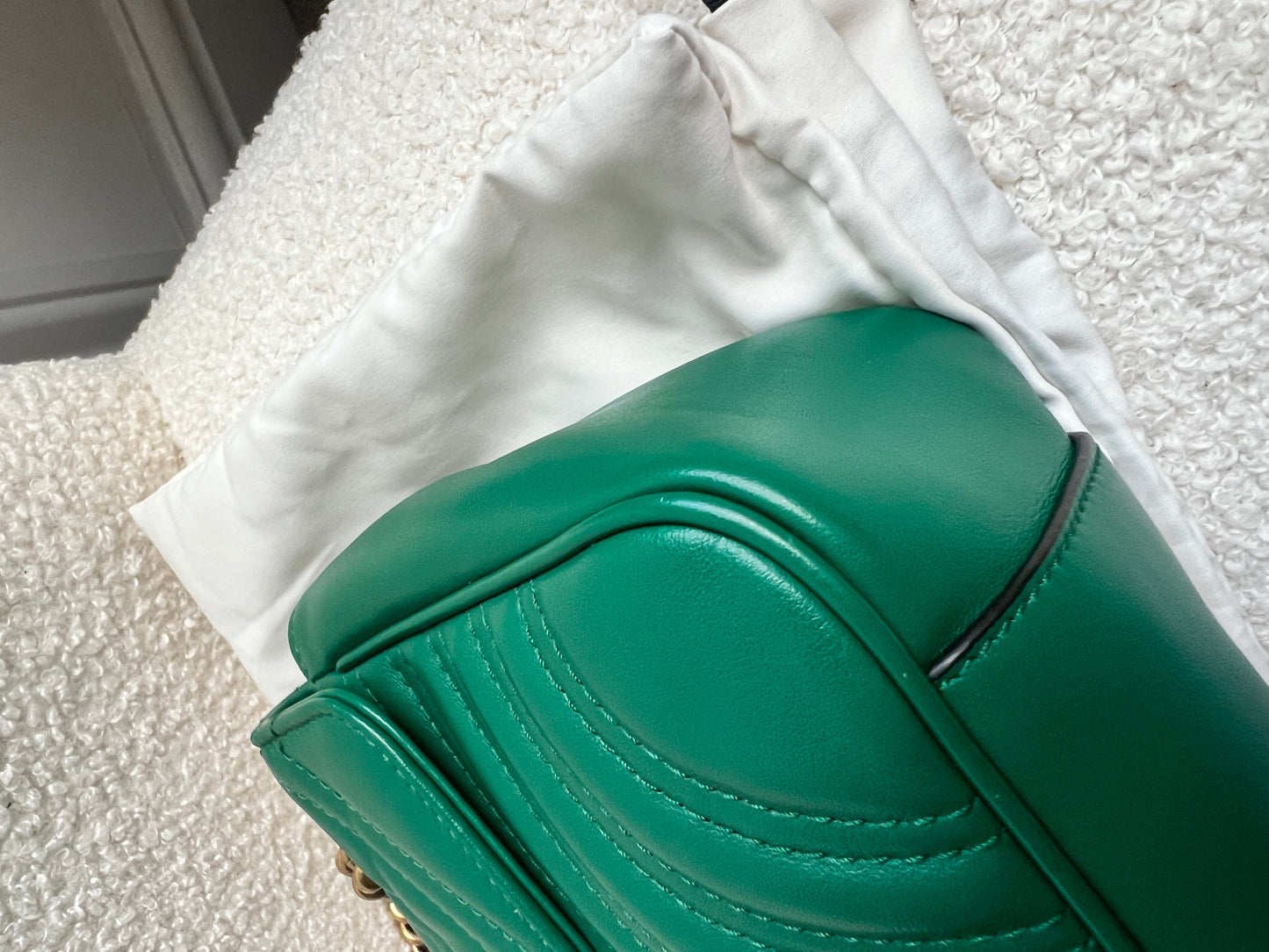 Gucci GG Green Marmont Small Shoulder Bag (RRP £2070)
