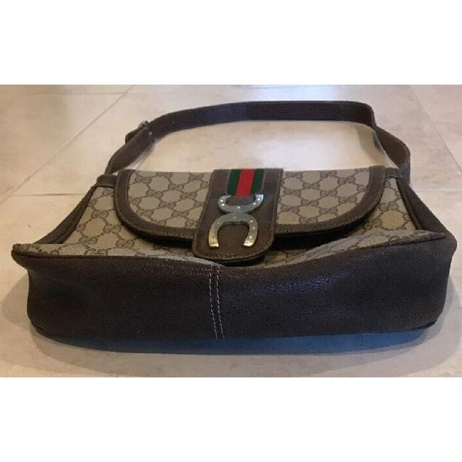 Gucci Ophidia Top Handle Tote Gg Supreme Shelly Stripe Shades Of Brown With Large G Logo Print Leath