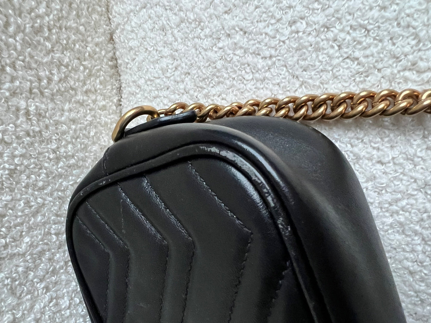 Gucci GG Black Marmont Mini Shoulder Bag (RRP £1,360)