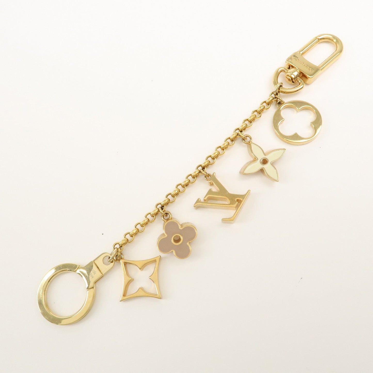 Louis Vuitton  Chain Fleur de Monogram LV Logo Bag Charm M65111