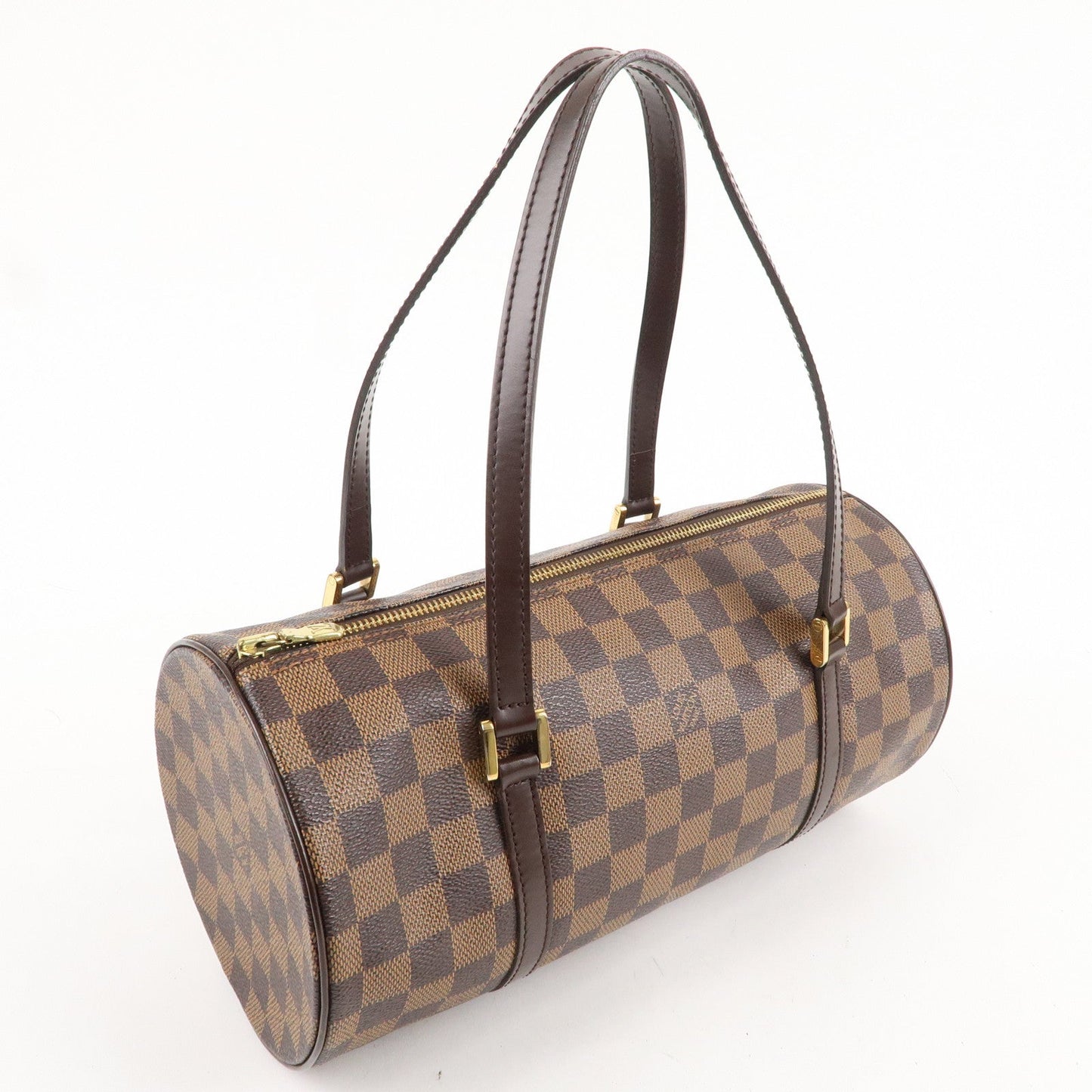 Authe Louis Vuitton Damier Papillon 30 Hand Bag & Pouch Brown N51303