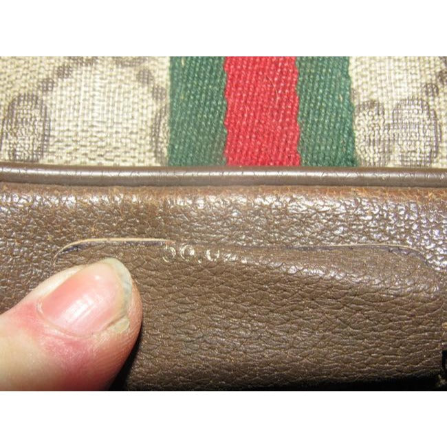 Gucci Vintage Pursesdesigner Purses Shades Of Brown Large G Logo Print Coated Canvas And Leather Wit