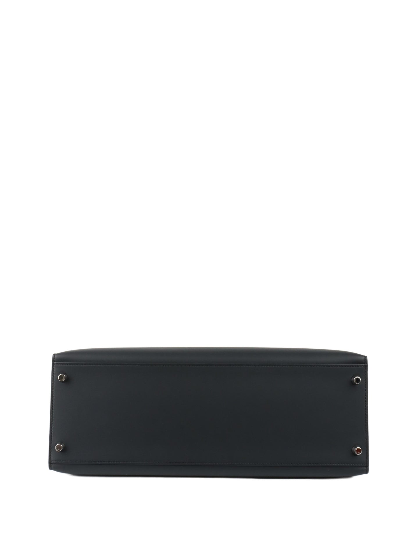 Hermes Kelly 35 Black Sombrero Leather PHW.