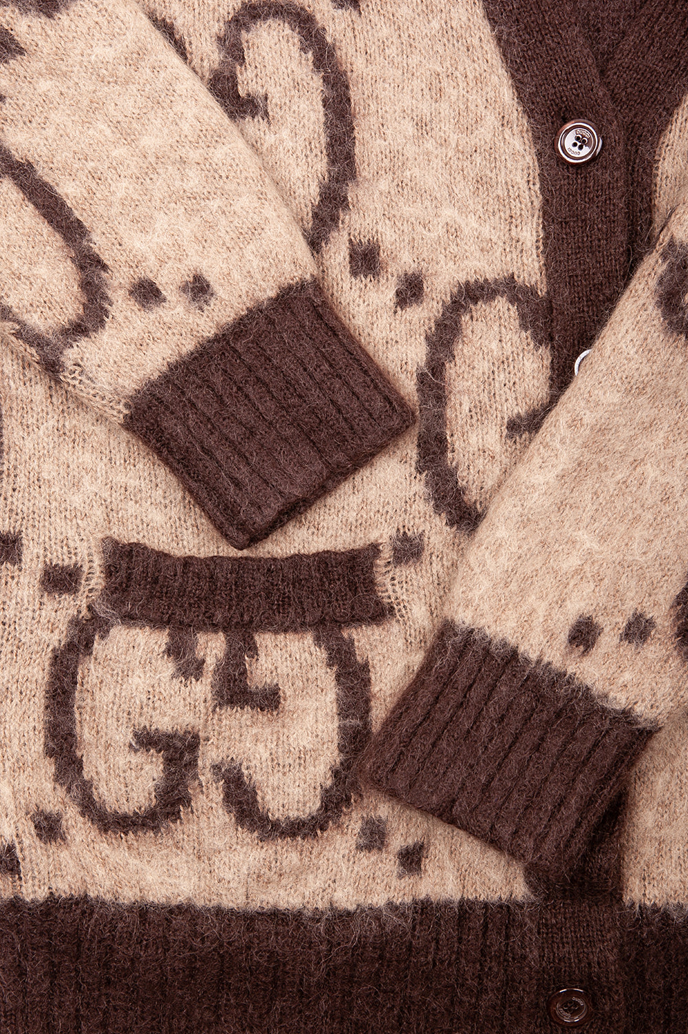 GUCCI GG Mohair Cardigan Brown GG