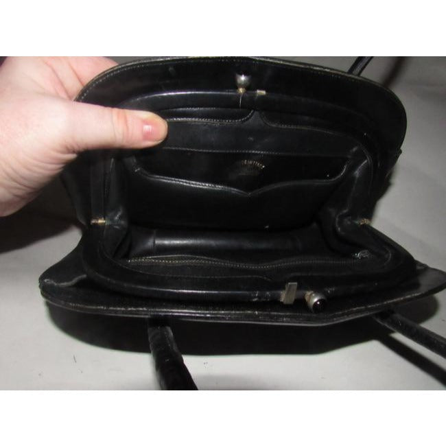 Gucci Top Handle Bag Black Leather Satchel