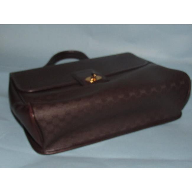 Gucci Vintage Pursesdesigner Purses Brown Small G Logo Print Coated Canvas And Brown Leather Leather