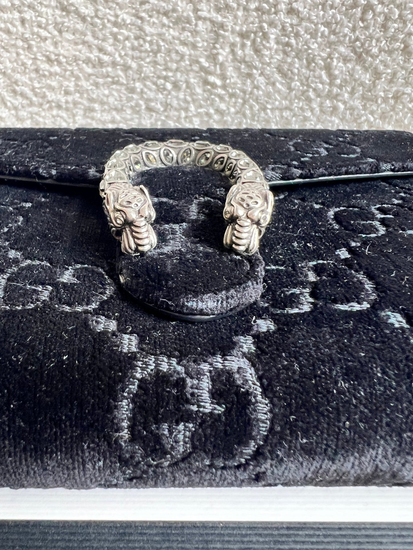 Gucci Black Velvet Dionysus Mini Chain Bag