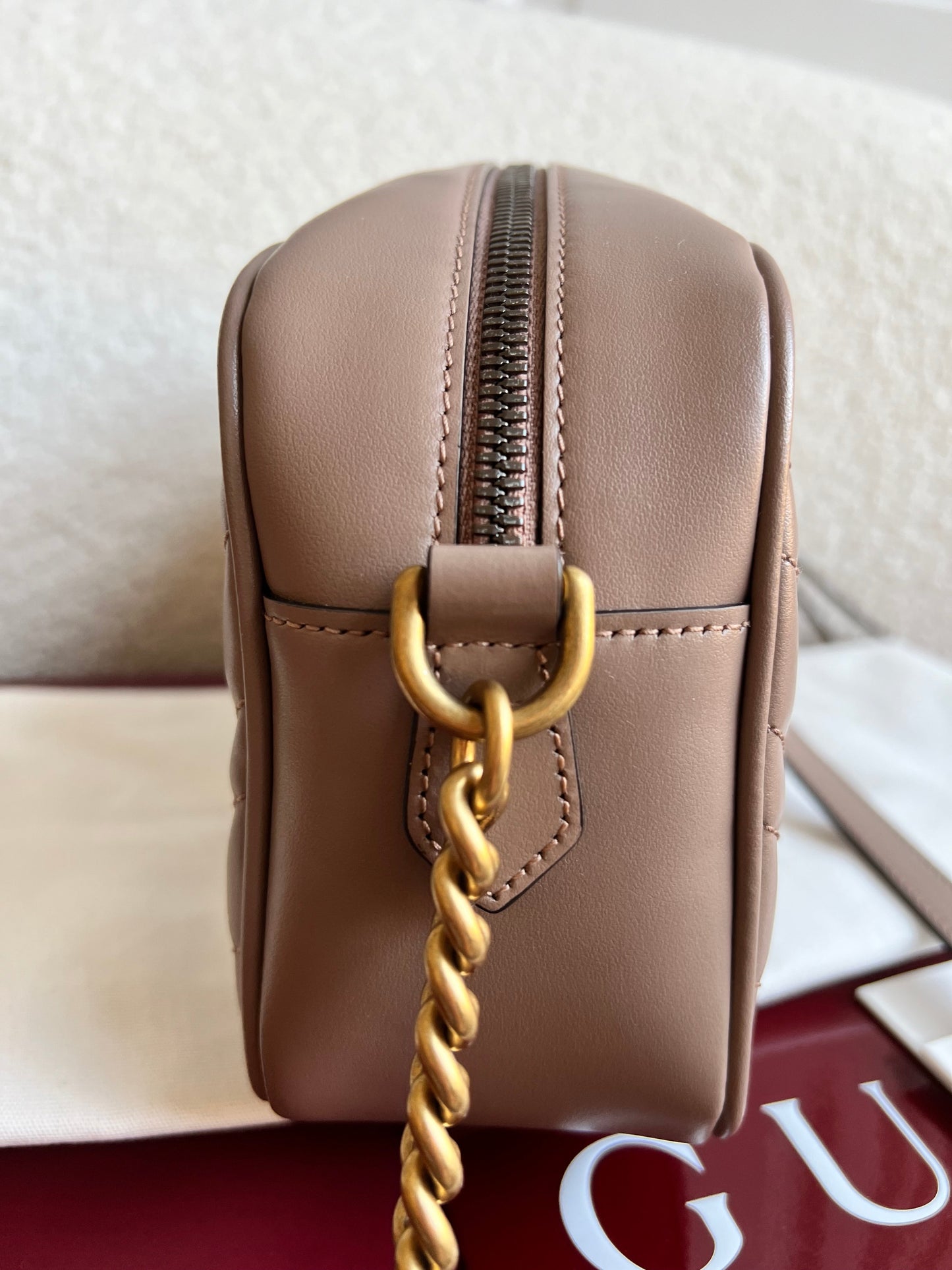 Gucci GG Marmont Dusty Pink Small Shoulder Bag (RRP £1340)