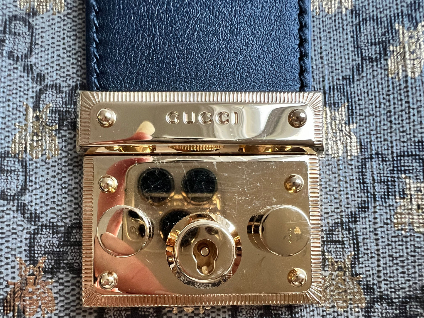 Gucci Supreme Bee Small Padlock Tote